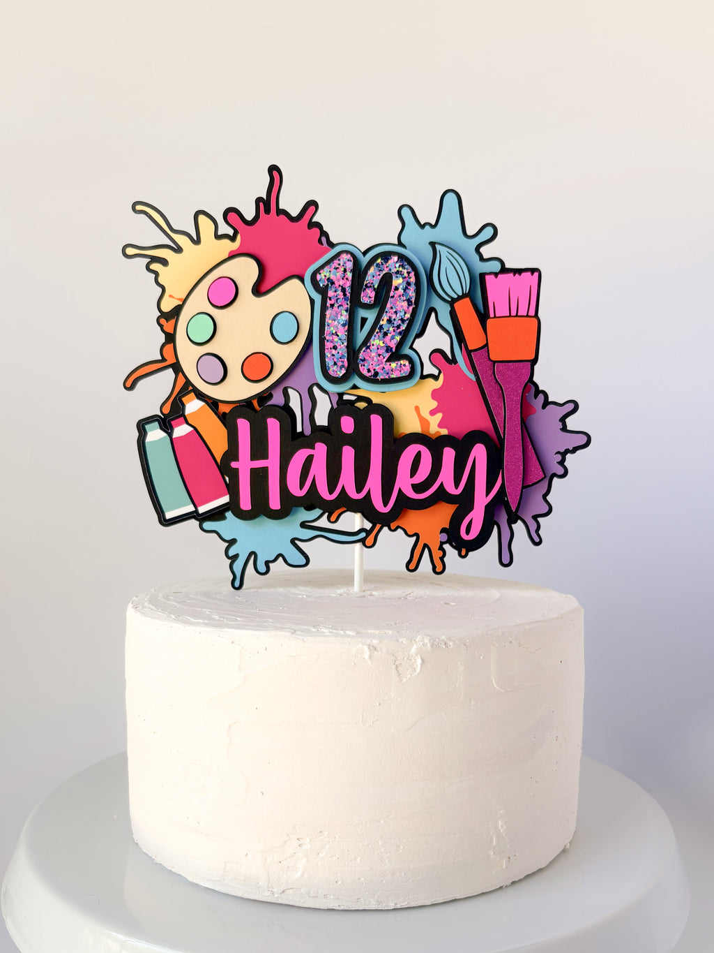 Art Party Cake Topper
