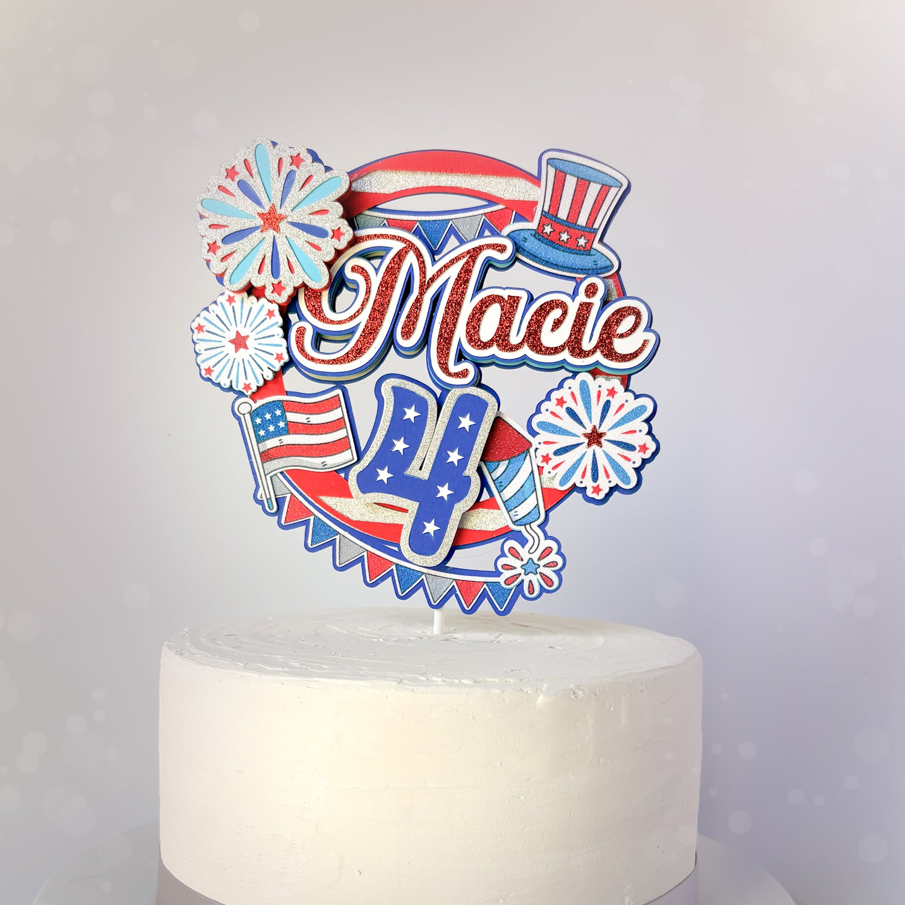 4th of July Cake Topper
