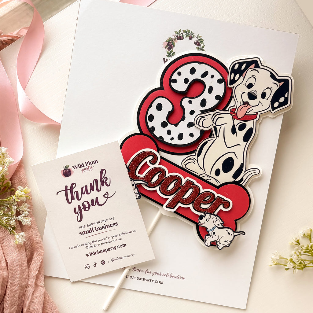 101 Dalmatians Birthday Cake Topper