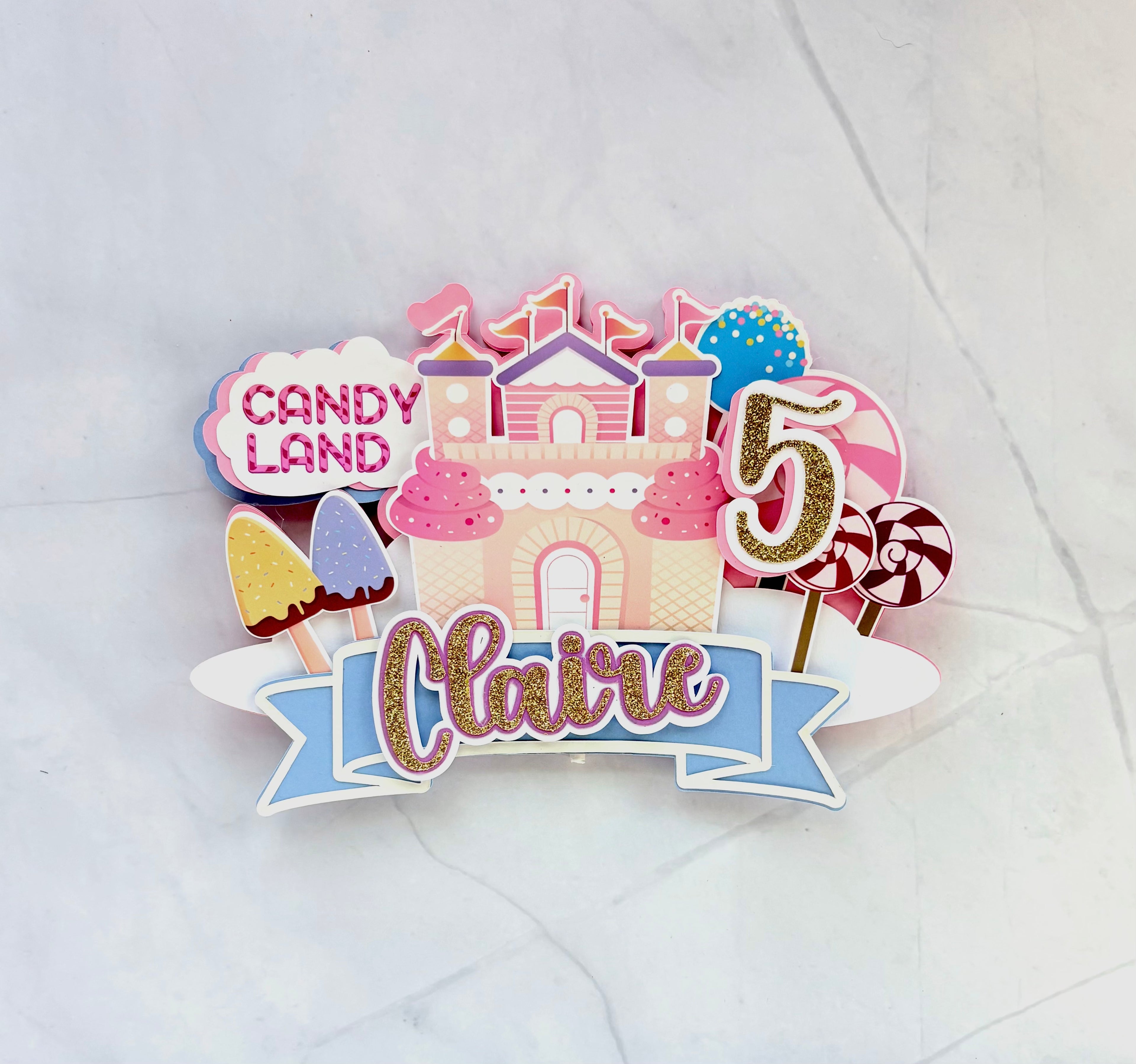 Candy Land Castle Cake Topper
