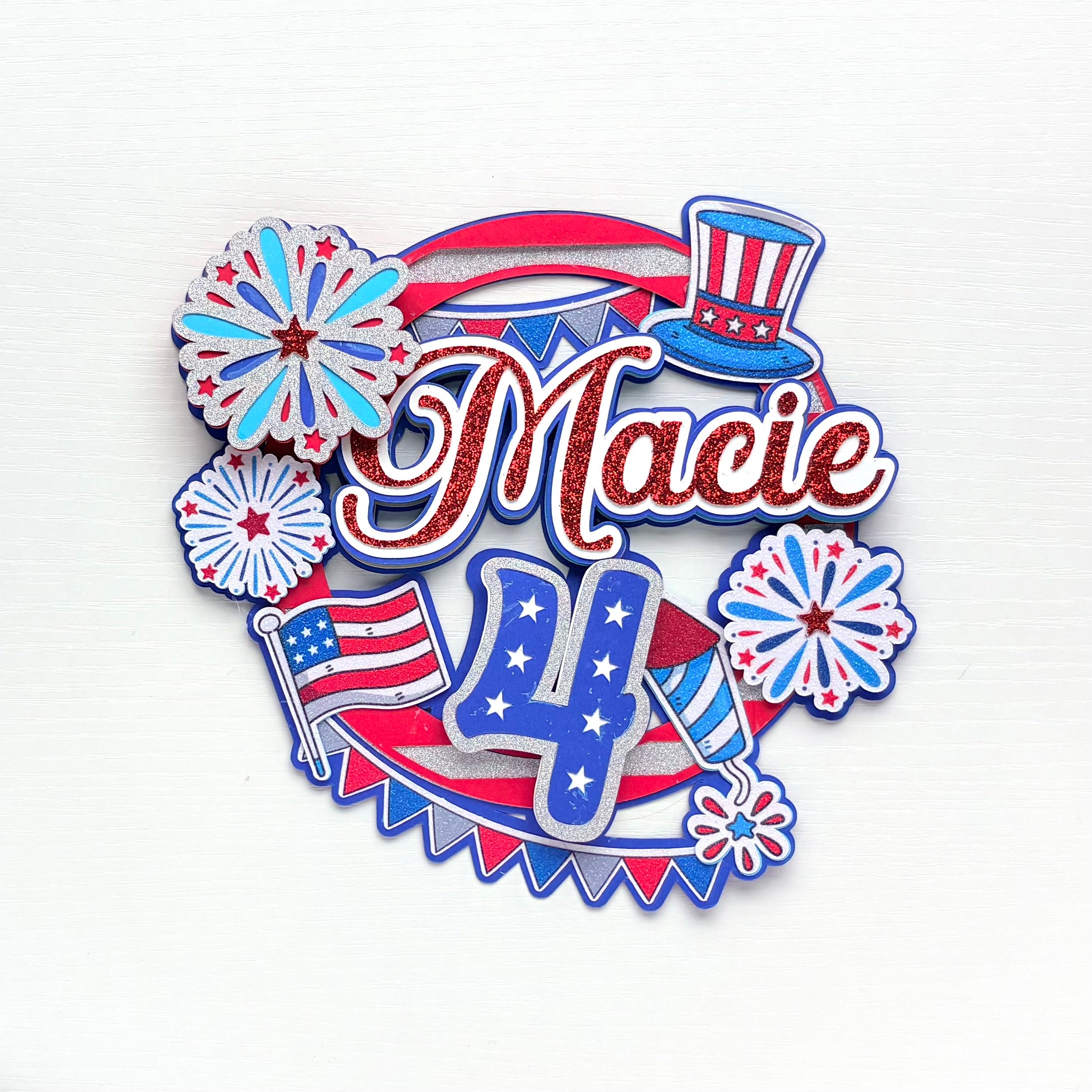4th of July Cake Topper