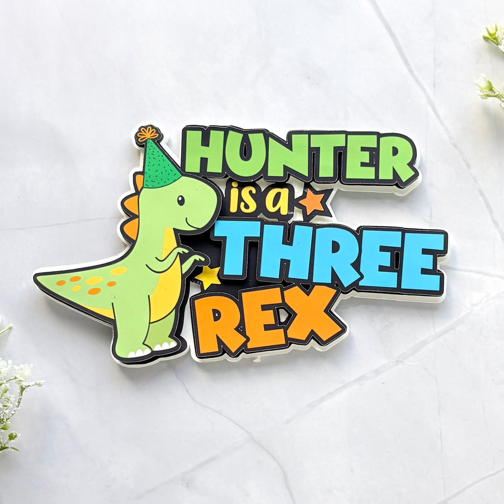 Three Rex Cake Topper