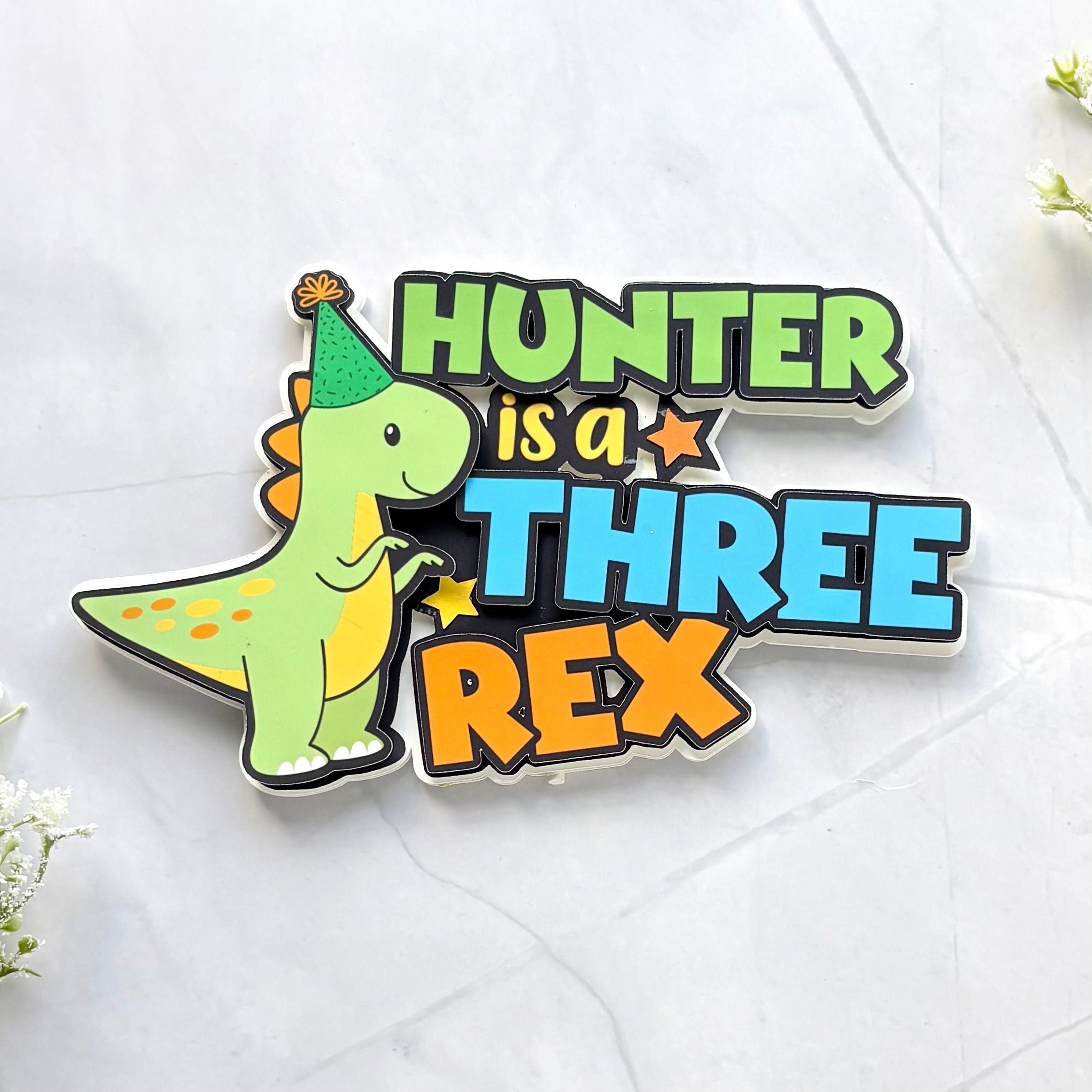 Three Rex Cake Topper
