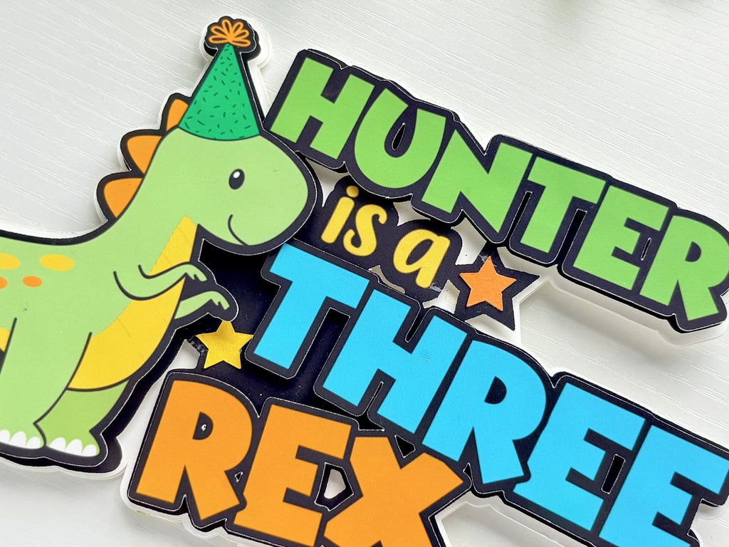 Three Rex Cake Topper
