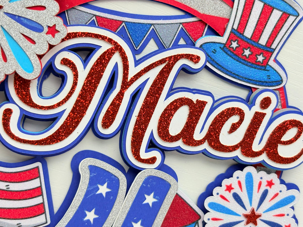 4th of July Cake Topper