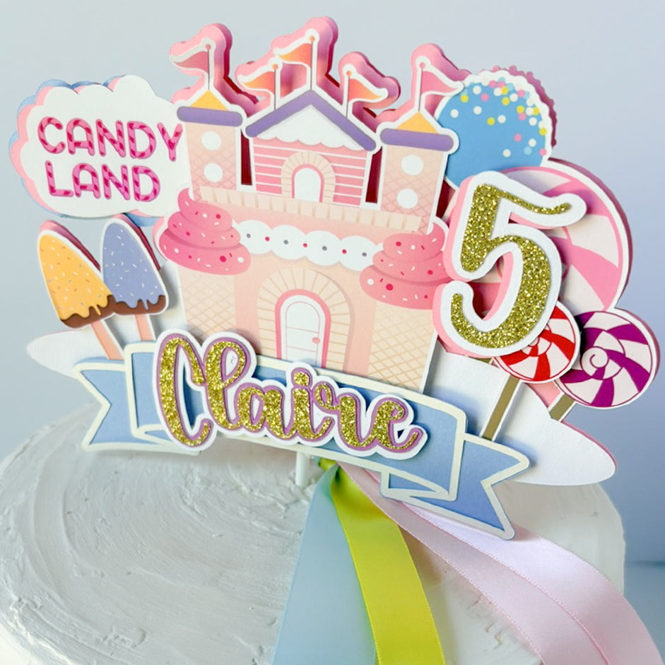 Candy Land Castle Cake Topper