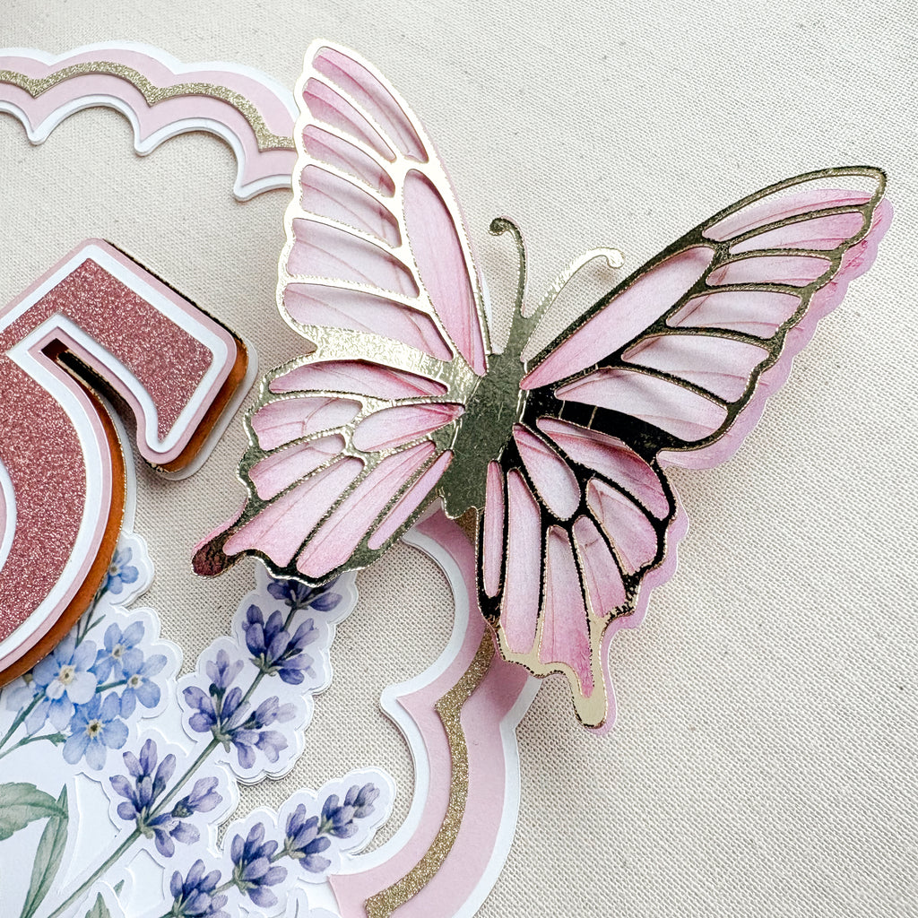 Butterfly Garden Birthday Cake Topper
