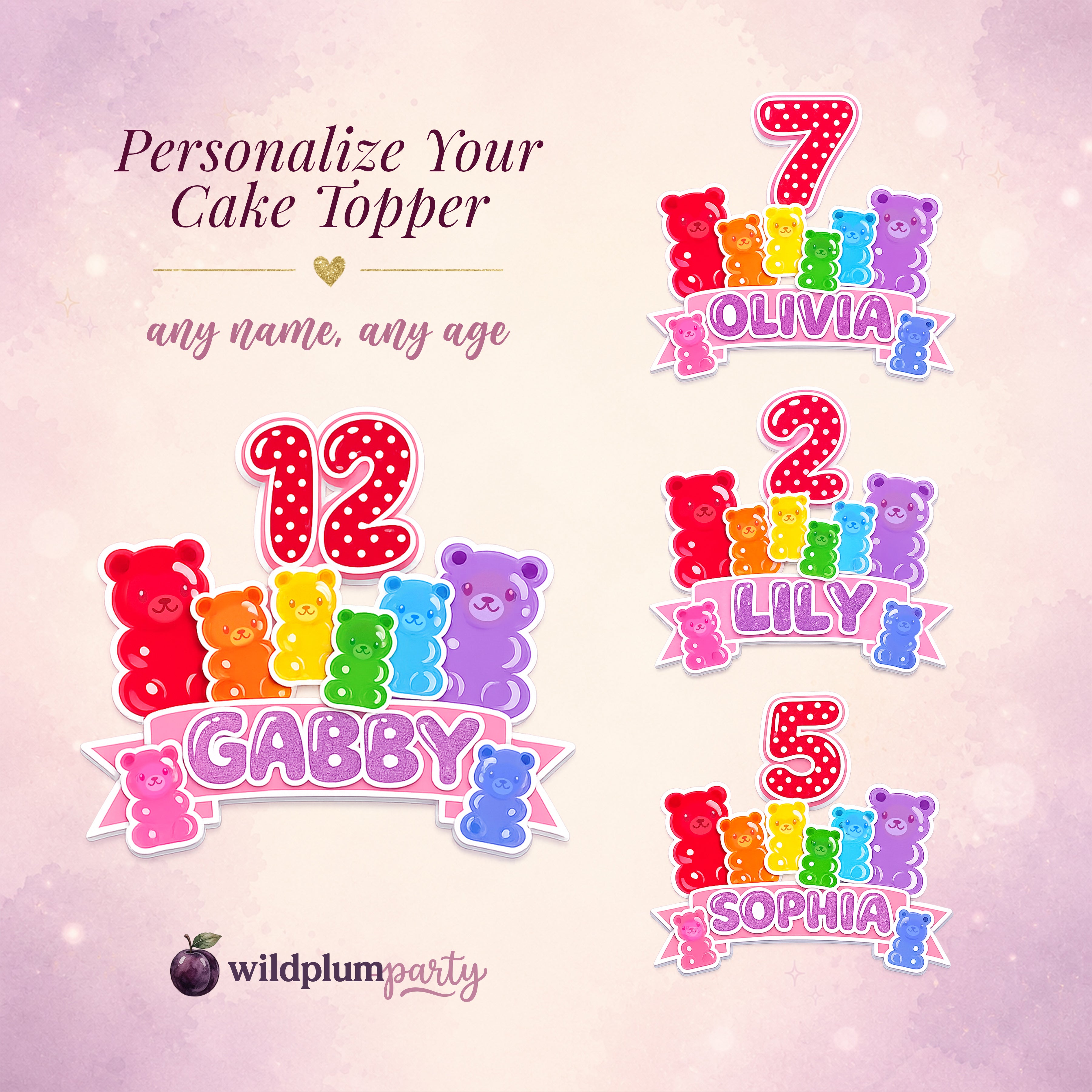 Gummy Bear Cake Topper