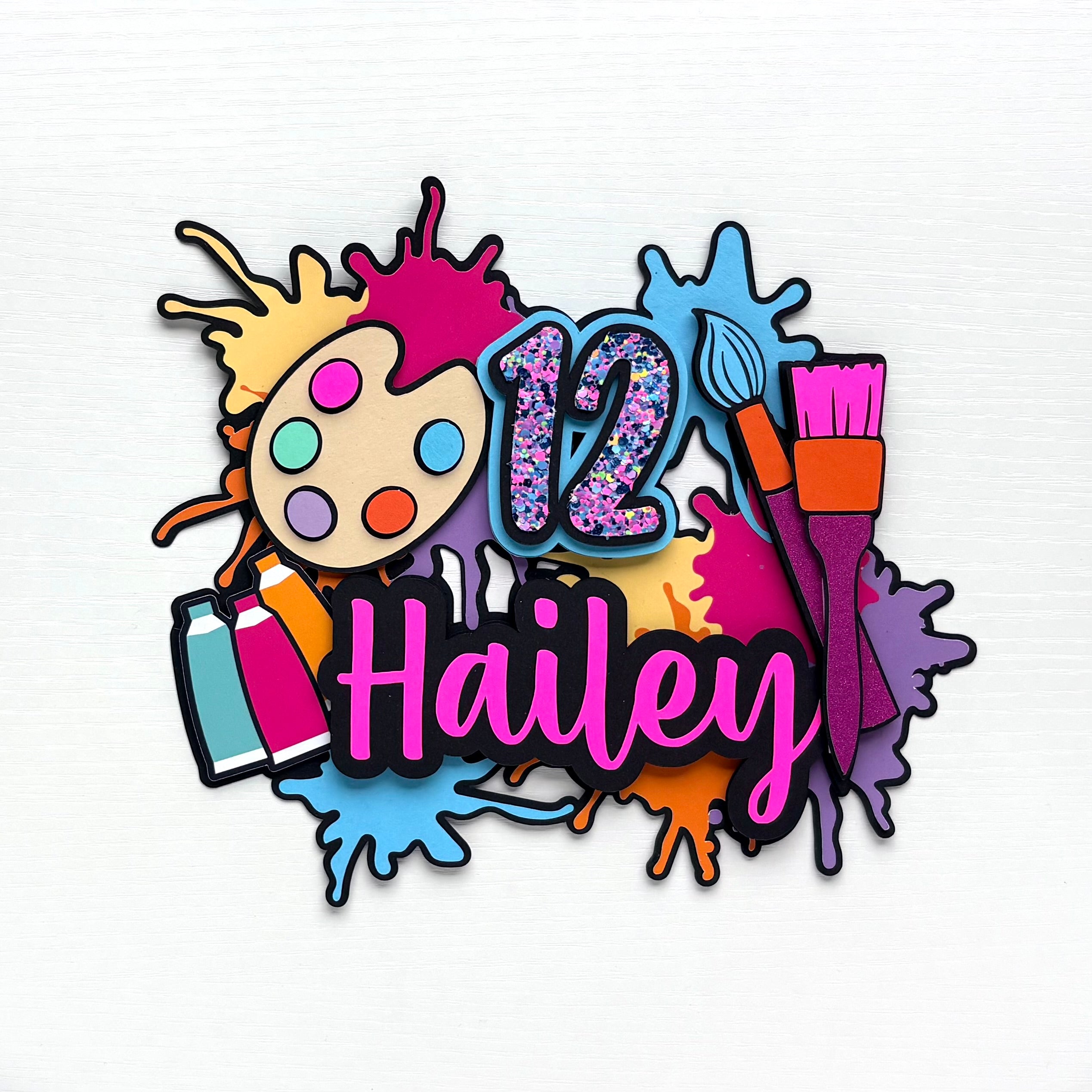 Art Party Cake Topper