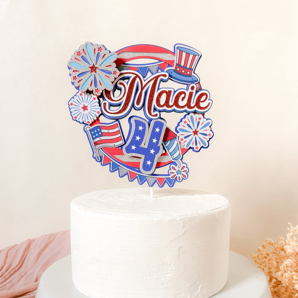 4th of July Cake Topper