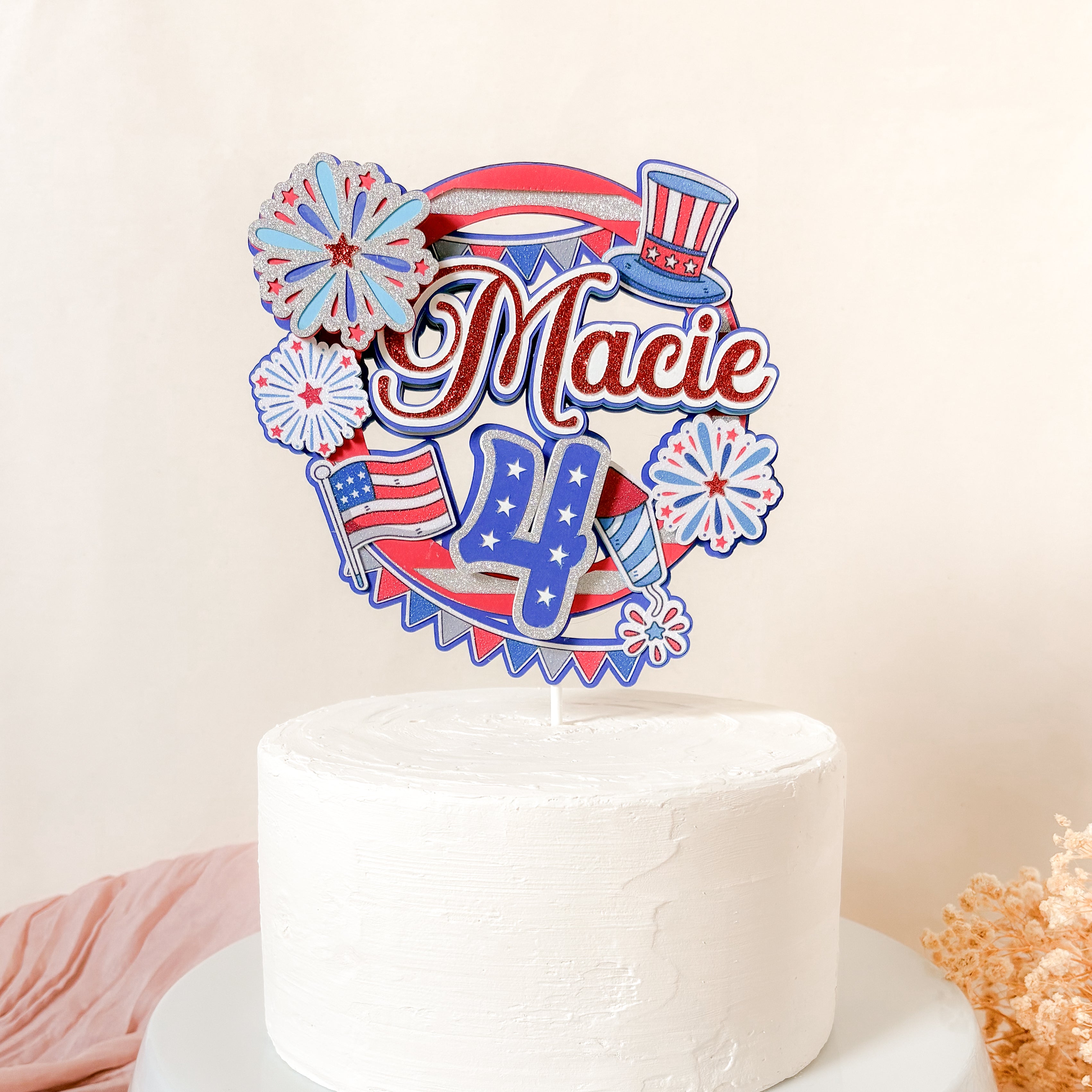 4th of July Cake Topper