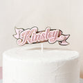 Script Name Banner Cake Topper – Simple & Sweet