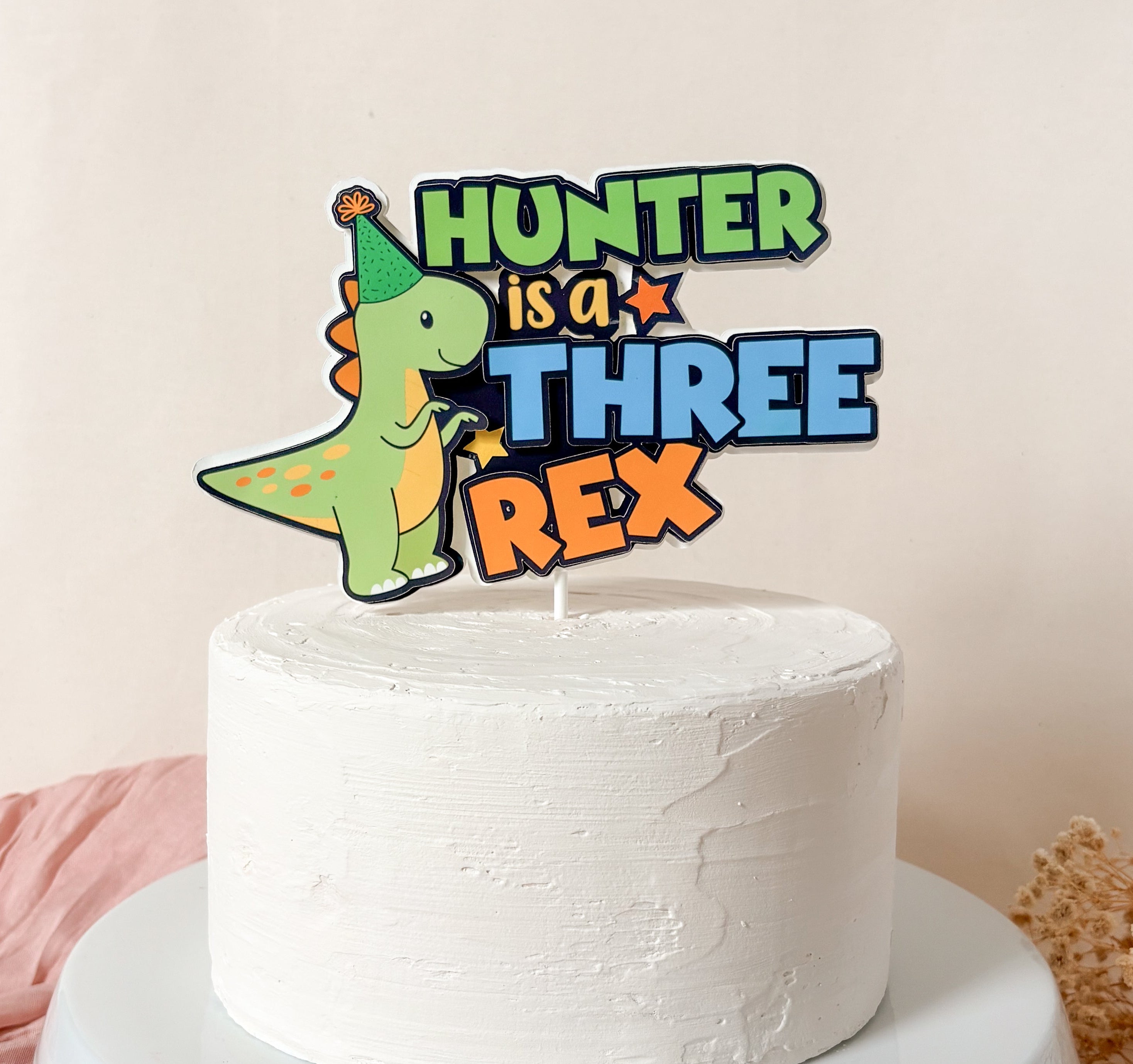 Three Rex Cake Topper