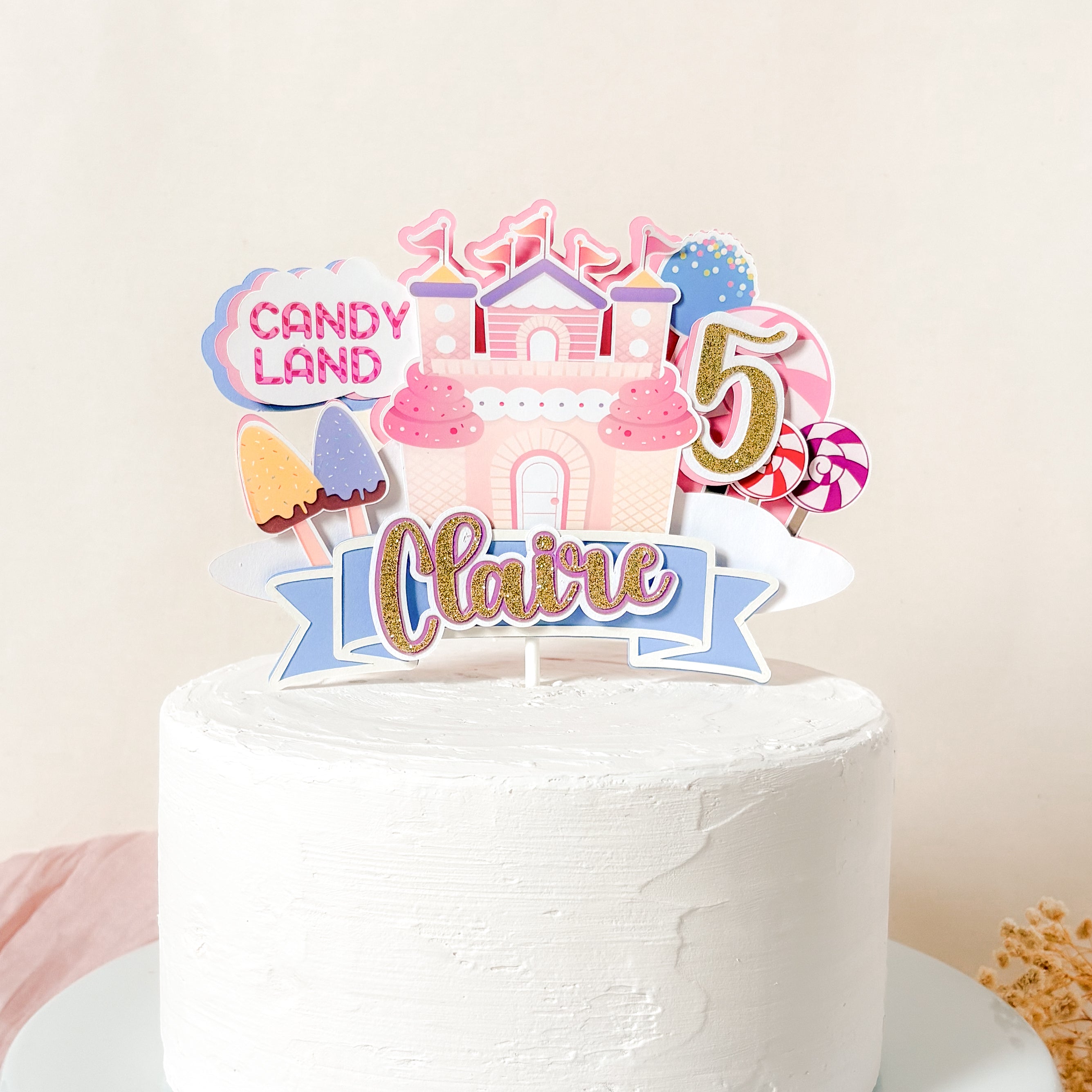 Candy Land Castle Cake Topper