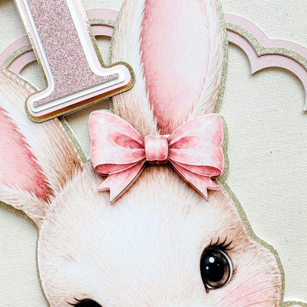 Personalized Bunny Cake Topper