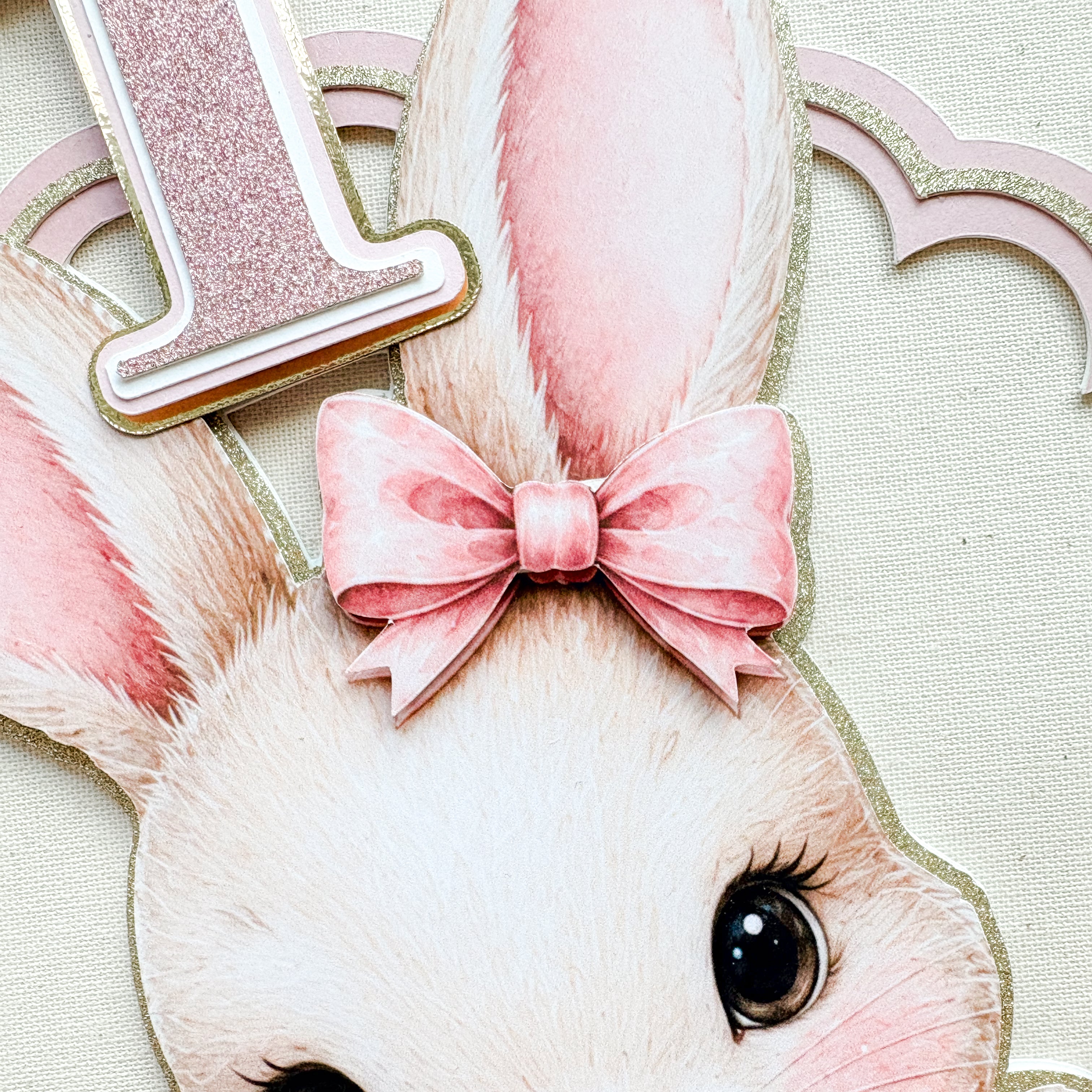 Personalized Bunny Cake Topper