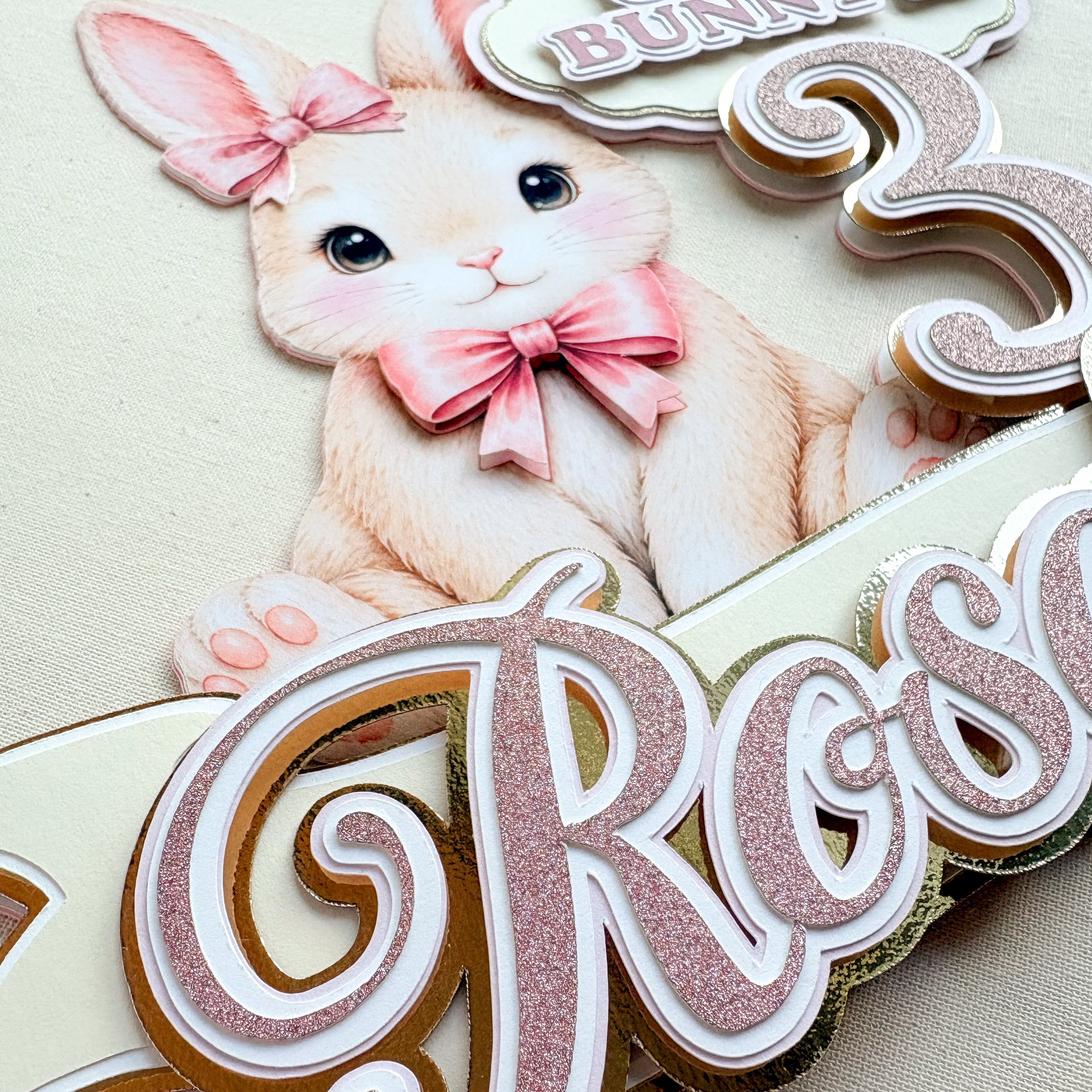 Some Bunny Is Turning Bunny Birthday Cake Topper