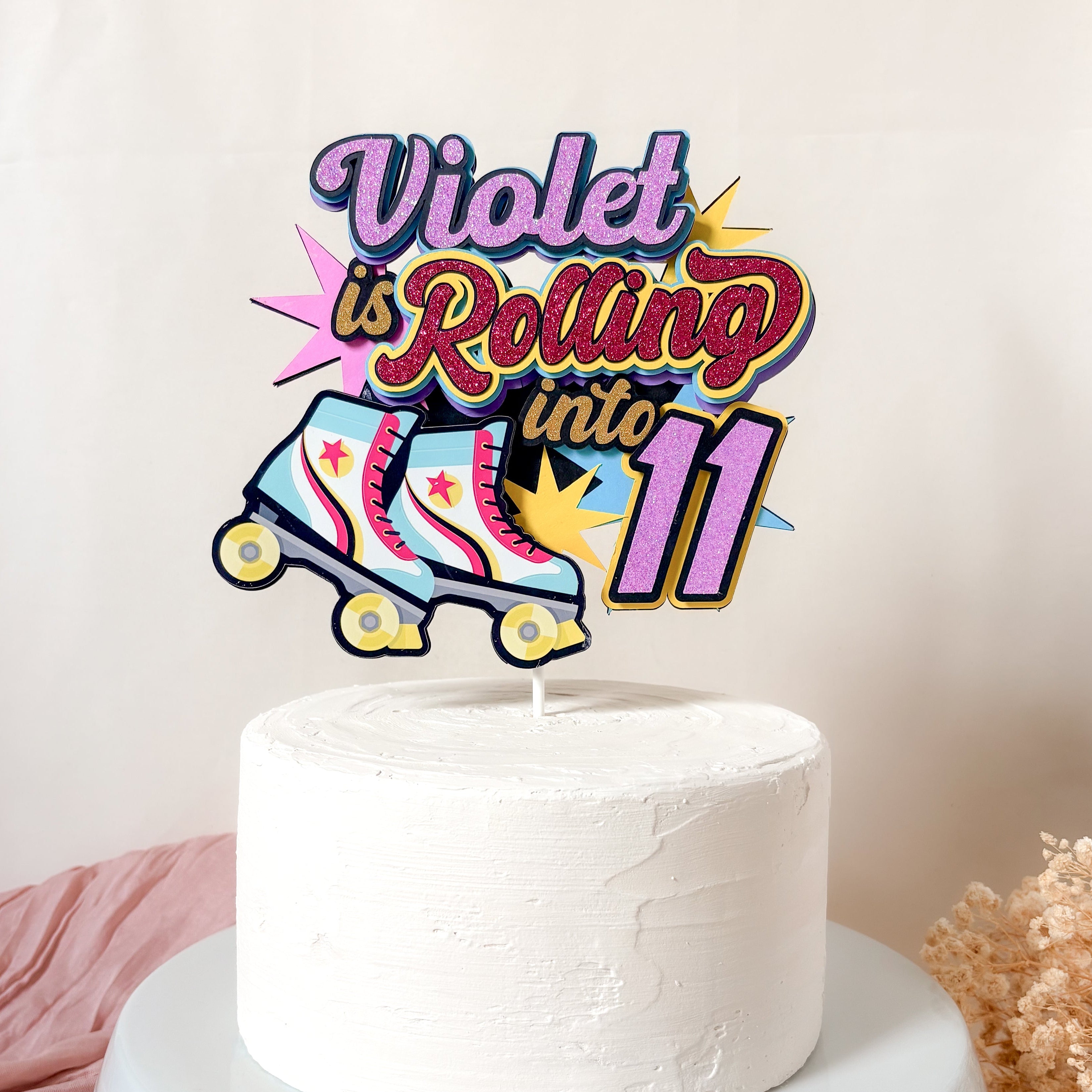 Roller Skate Cake Topper