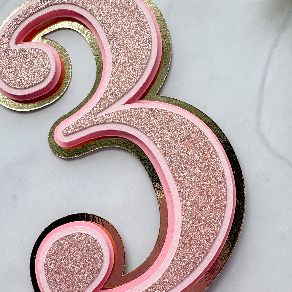 Custom Age Cake Topper – Simple & Sweet