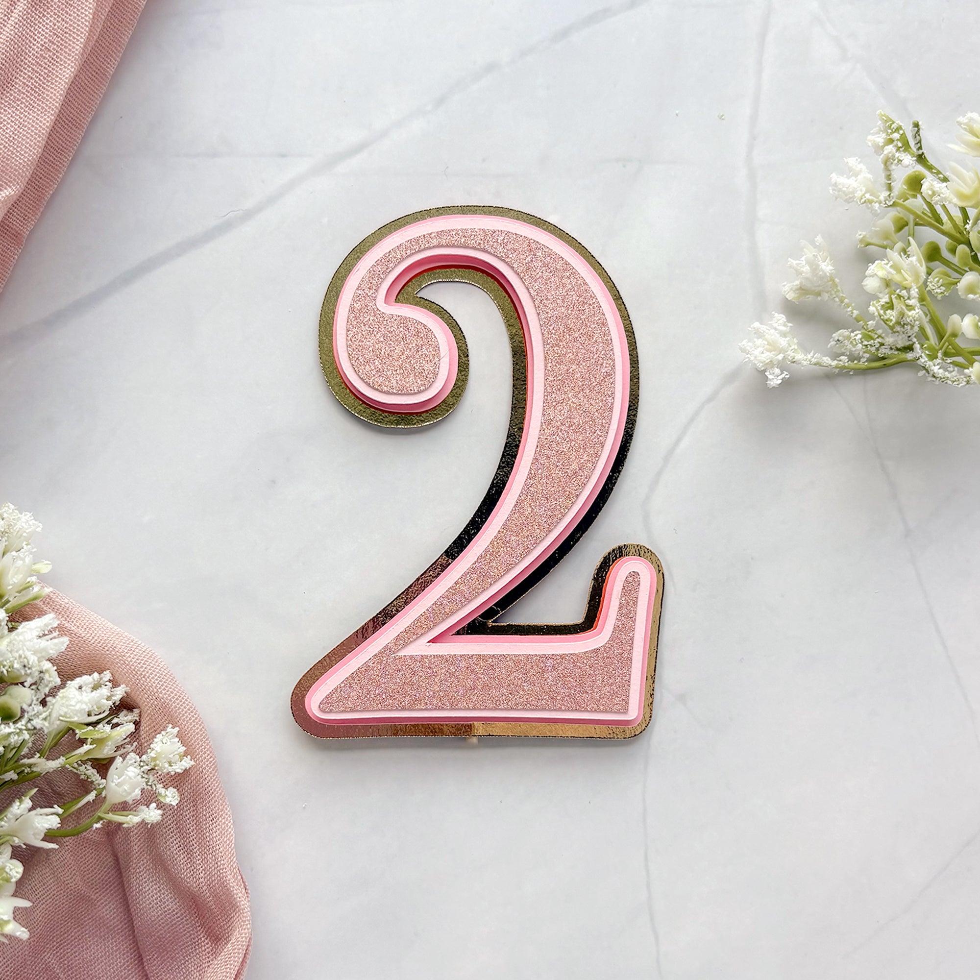 Custom Age Cake Topper – Simple & Sweet