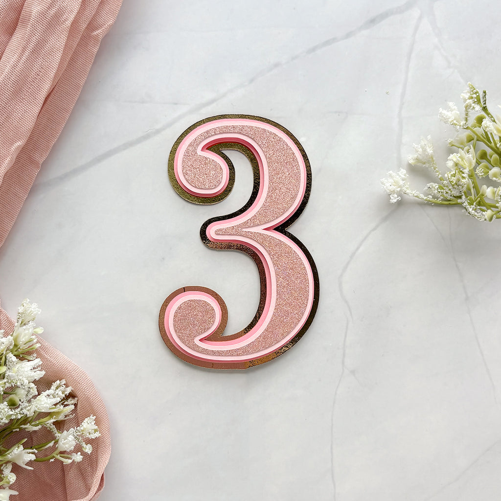 Custom Age Cake Topper – Simple & Sweet