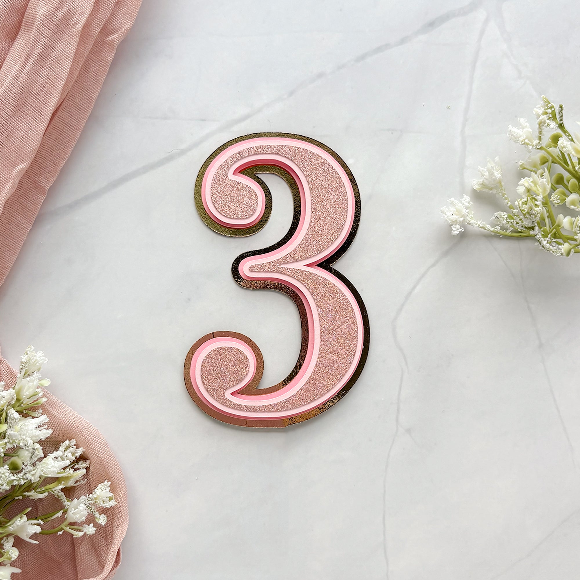Custom Age Cake Topper – Simple & Sweet