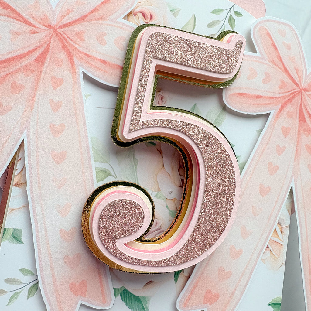 Elegant Pink Bow Cake Topper – Simple & Sweet