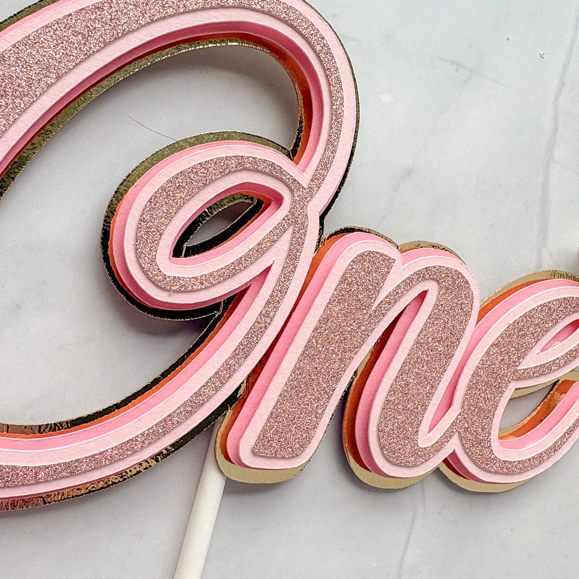 Script “One” Cake Topper – Simple & Sweet