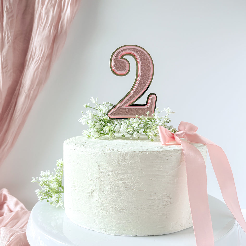 Custom Age Cake Topper – Simple & Sweet
