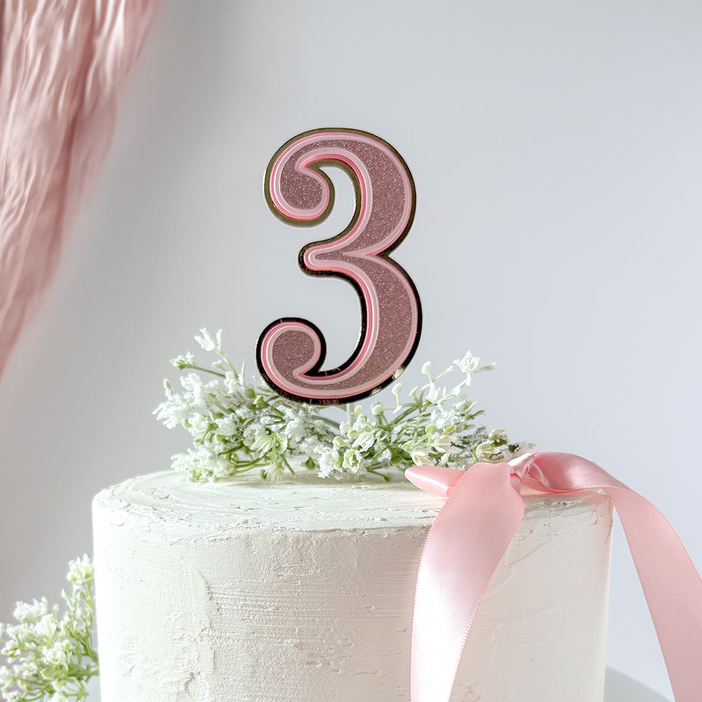 Custom Age Cake Topper – Simple & Sweet