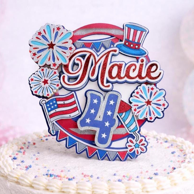 4th of July Cake Topper