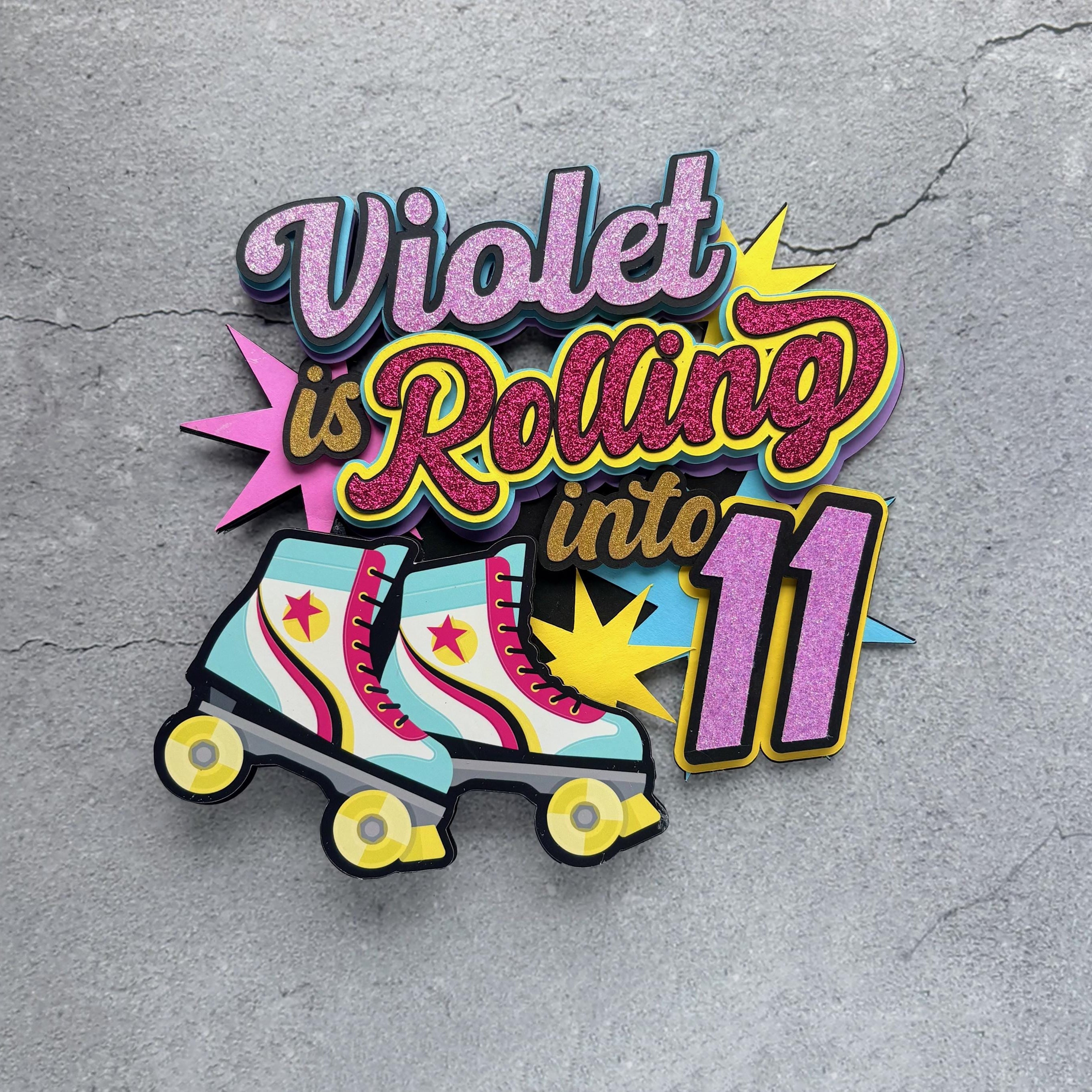 Roller Skate Cake Topper