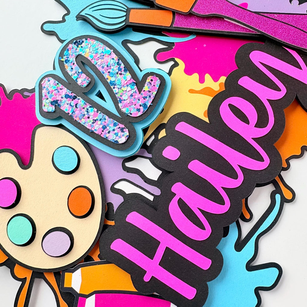 Art Party Cake Topper