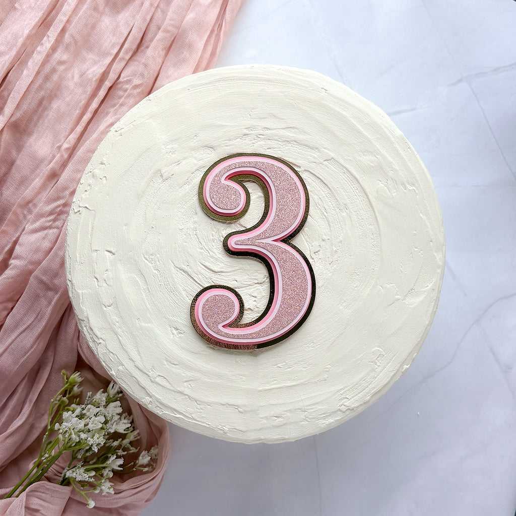 Custom Age Cake Topper – Simple & Sweet