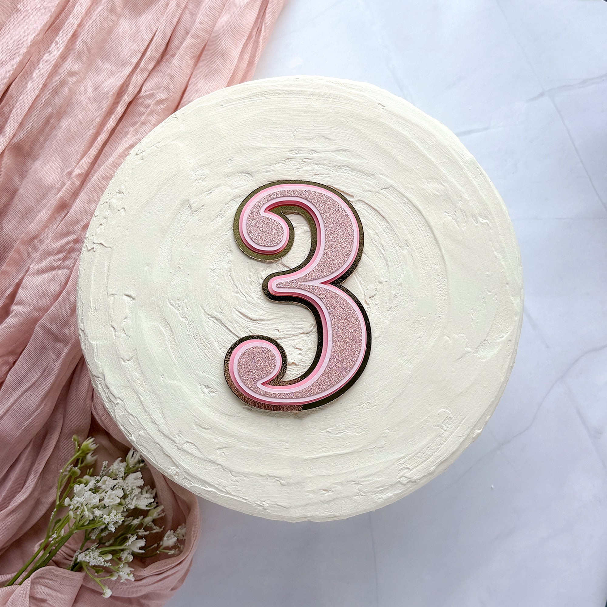 Custom Age Cake Topper – Simple & Sweet