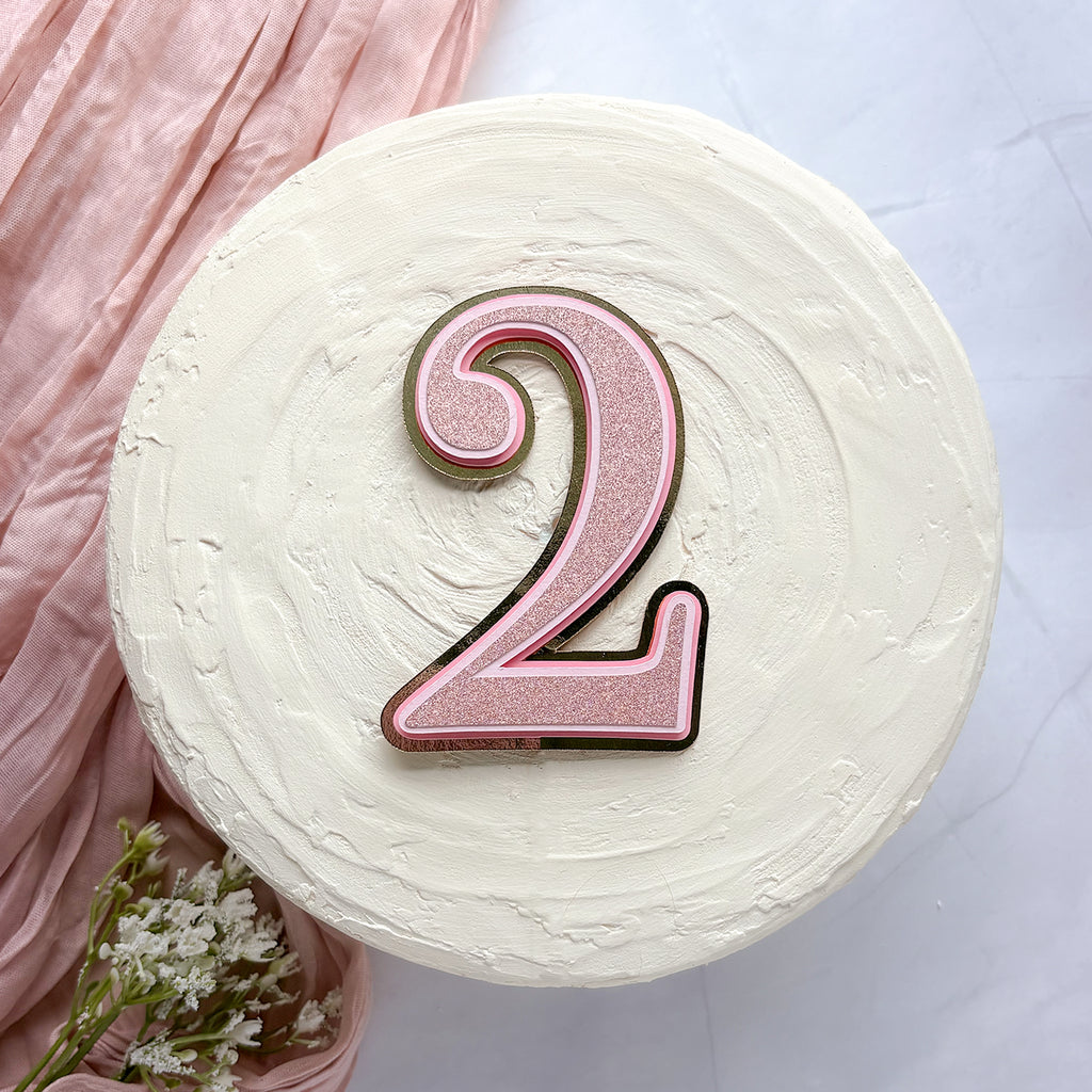 Custom Age Cake Topper – Simple & Sweet